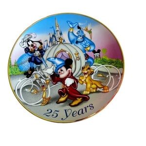 Walt Disney World 25th Ann. Mickey Remember the Magic Commemorative Plate
